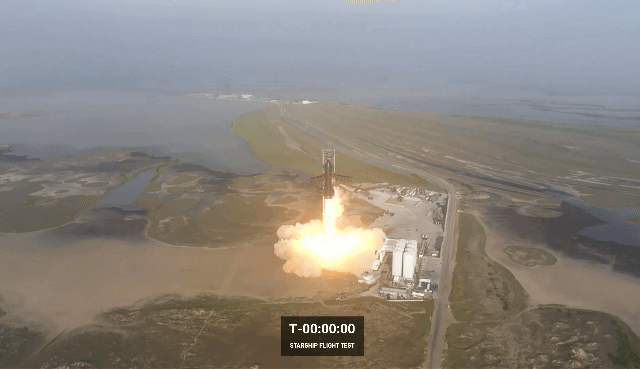 미국 우주탐사 기업 스페이스X 스타십이 20일(현지시간) 미국 텍사스주 보카치카 우주발사시설에서 발사되는 모습. / 영상=스페이스X