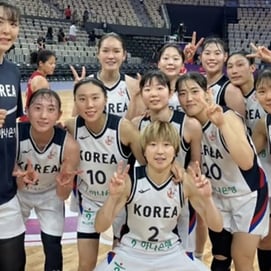 '박지현 18점 활약' 여자농구, 인니에 95-62 대승