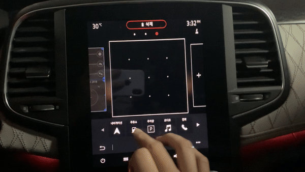 르노삼성 SM6의 터치스크린/사진=이강준 기자