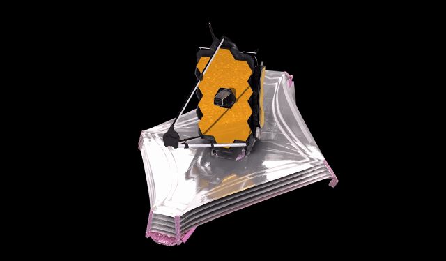 제임스 웹 우주망원경이 주반사경 등 핵심 과학 장비를 펼치는 데 성공했다. / 사진=미국항공우주국(NASA)