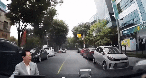 지난 2일 오후 4시쯤 경기도 성남시의 한 도로에서 발생한 개문 사고./영상=한문철TV