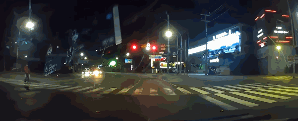 지난 9월27일 밤 9시쯤 경기도 고양시 왕복 10차선 횡단보도에서 거동이 불편한 할머니가 적색 신호에 걸리자 운전자가 달려나와 할머니를 도왔다./사진=한문철TV