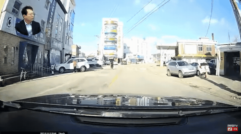 주차 후 내리던 운전자가 후진하는 차를 막으려다 차량에 깔리는 사고가 발생했다. /영상=유튜브 한문철 TV