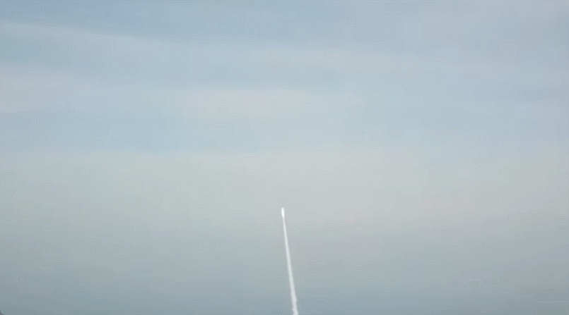 2022년 2월 L-SAM 유도탄 비행시험. /사진=국방부 유튜브 캡처 