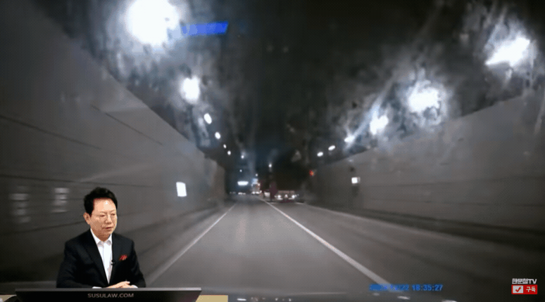 지난해 12월 22일 오후 6시 35분쯤 대전 서구의 한 고속도로에서 운전자를 덮친 고라니. 운전자는 이 사고로 얼굴이 피범벅이 될 정도로 크게 다쳐 병원에 입원해야 했다. /영상=유튜브 채널 '한문철TV'