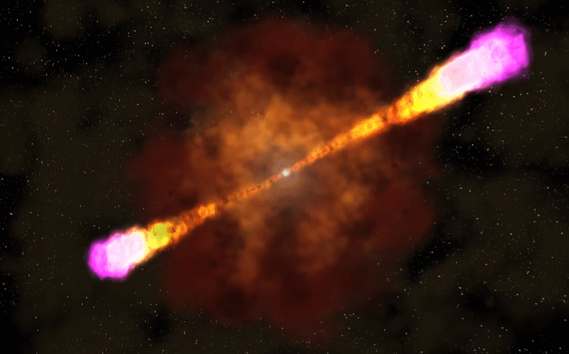 미국항공우주국(NASA)이 감마선 폭발을 재구성한 영상. / 영상=미국항공우주국(NASA)