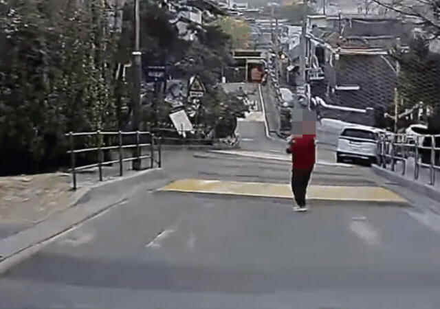 비접촉사고 당시 상황. /영상=보배드림 인스타그램