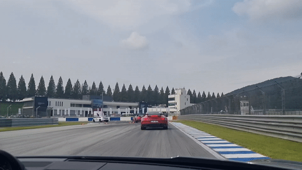 포르쉐 월드 로드쇼 2023 2도어 스포츠카 주행 프로그램. /용인(경기)=강주헌 기자