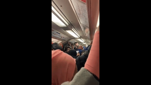 런던 지하철 방송에서 등장한 팔레스타인 지지 구호 /영상=X(엑스·구 트위터)