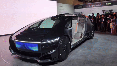 9일(현지 시간) 미국 라스베이거스 컨벤션센터(LVCC) LG전자 전시관에 전시된 미래형 모빌리티(이동 수단) 콘셉트 '알파블' / 영상 = 오진영 기자