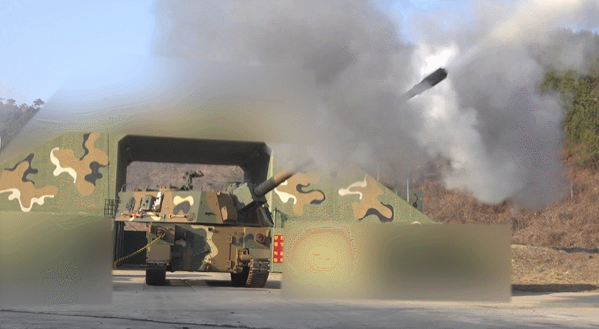 군이 서북도서 일대에서 자주포(K-9) 해상사격훈련을 벌이고 있다. /영상제공=국방부