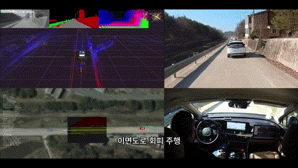 좁은 길목에서 맞은편 차량과 마주치자 차량은 스스로 주행 속도를 낮추며 방향을 살짝 틀어 제 길을 찾았다. /사진=ETRI 모빌리티로봇연구본부