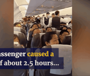 중국에서 이륙하려던 비행기가 한 여자 손님 때문에 2시간30분 가량 출발이 지연되는 사건이 발생했다. /영상=홍콩 사우스차이나모닝포스트(SCMP)