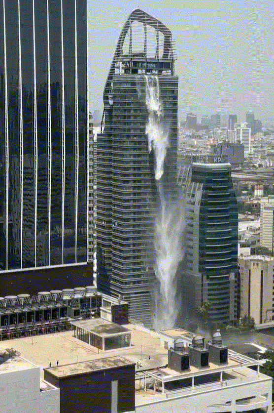 미얀마에서 발생한 규모 7.7의 강진이 진앙으로부터 1000km 이상 떨어진 태국에도 영향을 미쳤다./사진=X(옛 트위터)