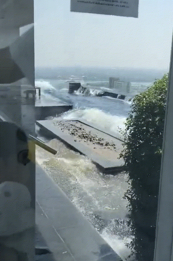 미얀마에서 발생한 규모 7.7의 강진이 진앙으로부터 1000km 이상 떨어진 태국에도 영향을 미쳤다./사진=X(옛 트위터)