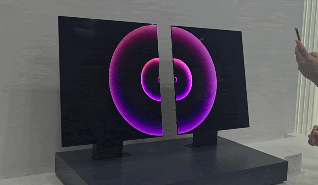 LG디스플레이의 '제로 베젤 AM 마이크로 LED 디스플레이'./영상=최지은 기자