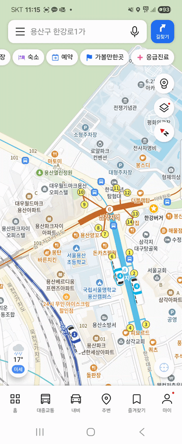 카카오맵 초정밀 지도 서비스./사진=인터넷 캡처