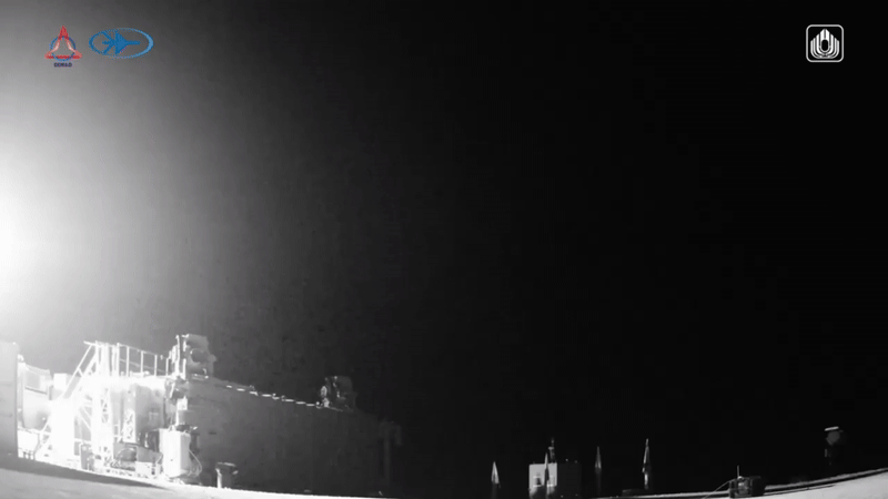 아이언빔 요격 테스트 장면 /영상=이스라엘 국방부