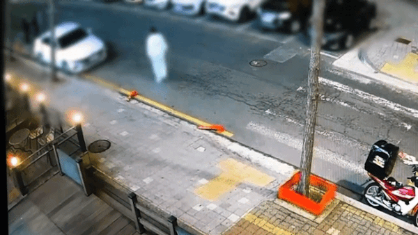 A씨가 차량 문을 열고 운전자를 이유 없이 폭행하는 모습. /영상제공=경기남부경찰청