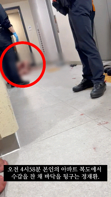 경북 경산에서 친구를 흉기로 살해한 혐의를 받는 정재환(24)의 경찰 체포 당시 영상이 공개됐다. /사진=뉴시스(피해자 친구 A씨)