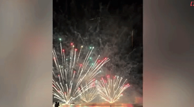 스페인 발렌시아 알리칸테도 베니도름 해변에서 불꽃축제 도중 폭죽이 군중을 향해 발사돼 27명이 다치는 사고가 발생했다. /사진=영국 매체 데일리스타 캡처