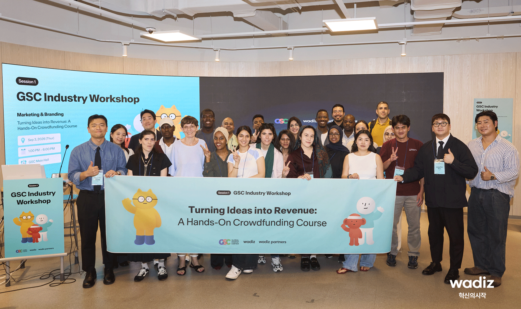 와디즈가 글로벌 스타트업 센터(GSC)와 함께 국내 거주 외국인 창업가를 대상으로 '런치 인 코리아 위드 크라우드펀딩 (Launch in Korea with Crowdfunding)'을 주제로 한  워크숍 'GSC 인더스트리 워크숍'을 진행했다/사진제공=와디즈