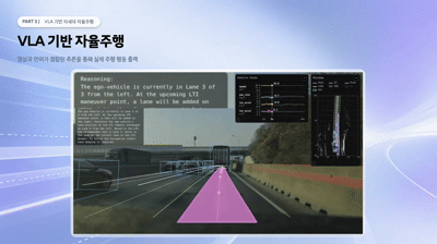 영상과 언어 기반 추론을 통한 실제 주행 행동 출력 영상./사진제공=현대차그룹