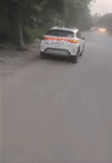 자동차 안에서 외도하던 인도 남성이 불륜 현장을 목격한 아내를 차량 보닛에 매달고 약 100m 거리를 질주한 사건이 발생했다. /사진=뉴스1(엑스 캡처)