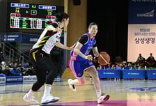 '박지수 25점 12리바' KB, 삼성생명에 74-73 역전승