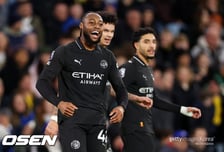 '홀란 부상 결장' 문제 없다! 맨시티, '세메뇨 결승골'로 리즈에 1-0 승리...선두 아스날 2점 차 맹추격