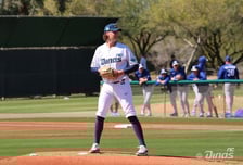 “전반적인 투구 내용 만족” NC 테일러, 다저스전 3이닝 KKKK..."한 가지 아쉬운 건..." [NC 캠프]