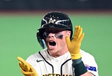 ‘역시 ML 전체 1순위 다르네’ 바자나, 167km 레이저 홈런 폭발…호주 이변의 중심타자, 경계 대상 1호