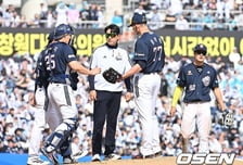 볼넷-볼넷-사구-볼넷-볼넷-볼넷 충격이다...고개 숙인 KBO 역수출 신화, 개막전 5회도 못 버티고 강판 [오!쎈 창원]