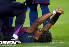 '월드컵 앞두고 초대형 변수 터졌다!' 라민 야말, 햄스트링 부상으로 이탈...바르셀로나-스페인대표팀 모두 울상