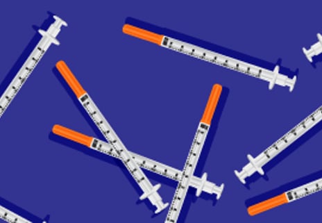 구멍 뚫린 주사기 안전망
