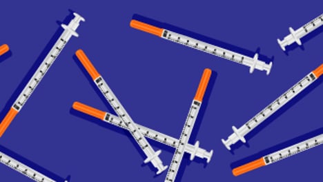 구멍 뚫린 주사기 안전망