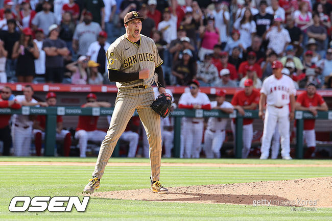 진짜 미쳤다, 166km 특급 마무리 32⅔이닝 연속 무실점 맹활약…SD, 2연패 다저스 0.5게임차 맹추격
