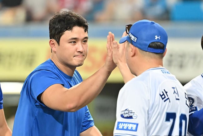 "올 시즌 가장 좋은 모습이었다" 국민 유격수도 70억 FA의 아트 피칭에 반했다 [오!쎈 대구]