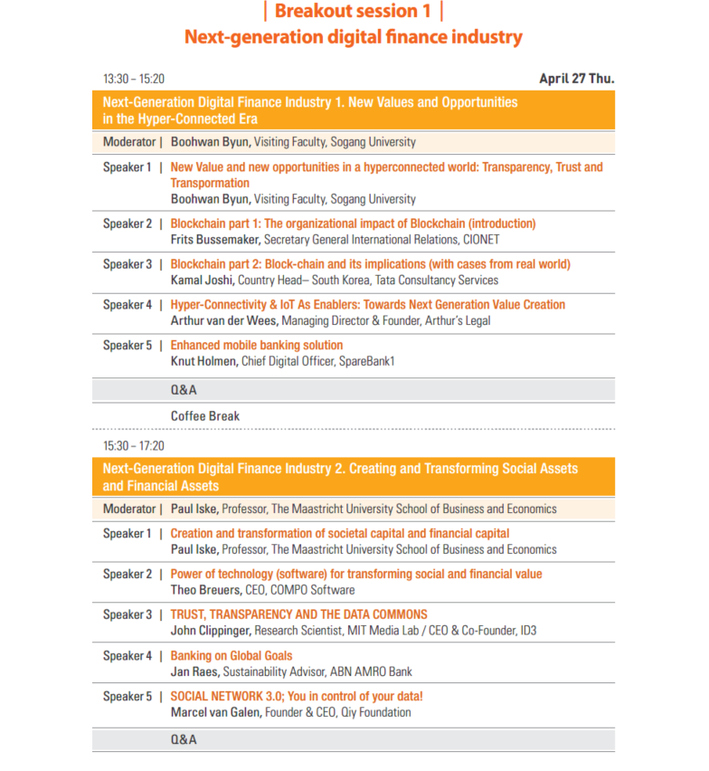 Breakout session 1 / Next-generation digital finance industry