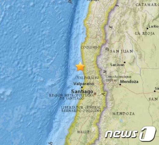 '칠레 지진' '아소산 화산폭발' /사진=뉴스1(USGS)