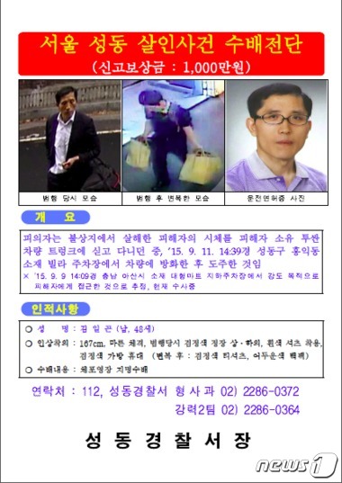 '김일곤 검거' /사진=뉴스1(성동경찰서 제공)