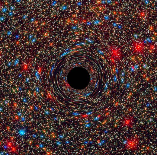 은하의 중심에 있는 블랙홀에 대한 시뮬레이션. /자료사진=나사(NASA)