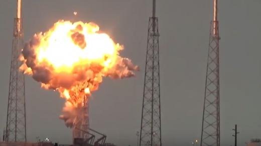 스페이스X 로켓 폭발 장면. /사진=유튜브 캡처