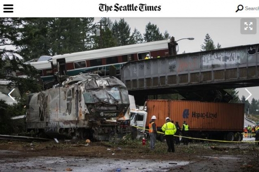 시애틀서 열차 탈선, 최소 6명 사망… 피해 확대 가능성