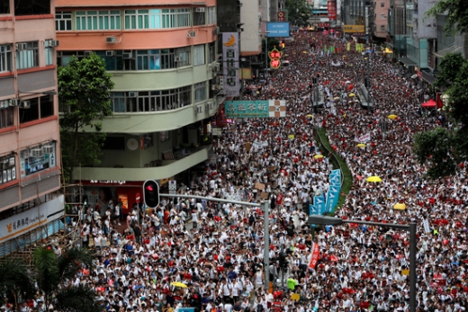 홍콩 대규모 반대시위. /사진=로이터 