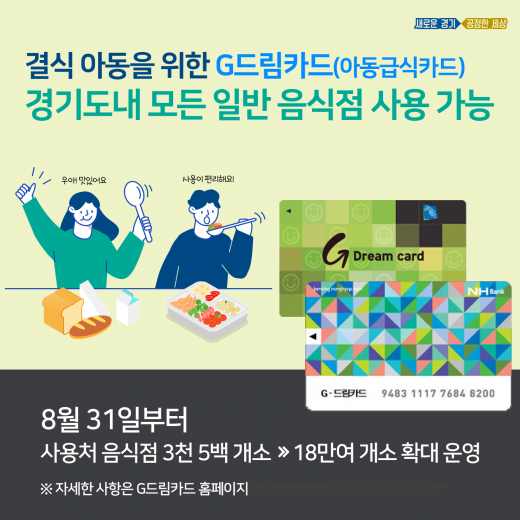 아동급식카드 모바일 홍보물. / 자료제공=경기도