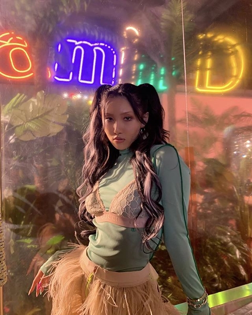 걸그룹 마마무 멤버 화사가 또한번 파격 패션을 선보였다./사진=화사 인스타그램