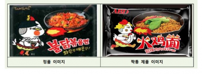 삼양식품의 ‘불닭볶음면’은 중국 짝퉁 시장의 주요 타깃이다. /사진=특허청