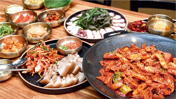 부부요리단 1탄 제주흑돼지갑오징어. 사진=장동규 기자