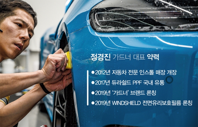 가드너가 다른 업체와 차별화되는 부분은 제조·유통·시공에 이르는 일련의 과정에 모두 참여하고 있다는 점이다. /사진제공=가드너, 표=김영찬 기자
